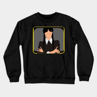 Wednesday Addams in Vector Art Style Crewneck Sweatshirt